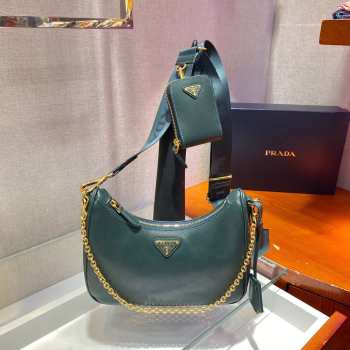 Prada Re-Edition 2005 Saffiano green leather bag 1BH204