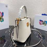 Prada Saffiano Top Handle Bag White 1BN012 - 4