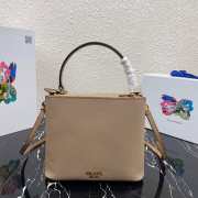 Prada Saffiano Top Handle Bag Beige 1BN012 - 3