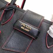 Prada Black Leather Tote Bag 1bg148 - 6