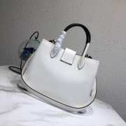 Prada White Leather Tote Bag 1bg148 - 2