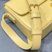 Celine Triomphe Shoulder Bag Shiny Calfskin Yellow - 6