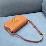 Celine Triomphe Shoulder Bag Shiny Calfskin Brown - 3