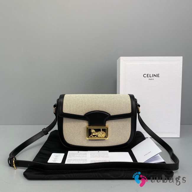 Celine Textile Calfskin Triiomphe Bag - 1