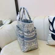 DIOR Book Tote Gray Design Embroidery Bag 41cm - 6