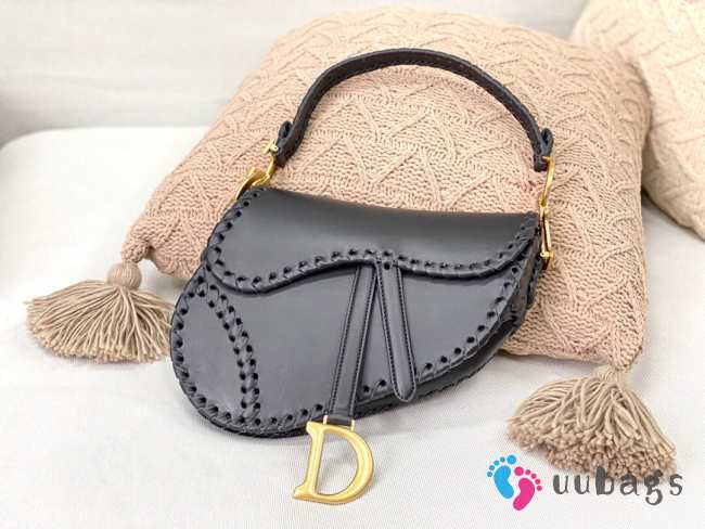 Dior Saddle Black Leather Bag  - 1