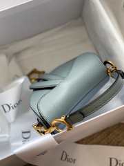 Dior Micro Saddle Mini Grained Leather in Blue - 5