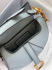 Dior Micro Saddle Mini Grained Leather in Blue - 3