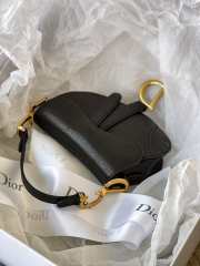 Dior Micro Saddle Mini Grained Leather in Black - 3