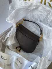 Dior Micro Saddle Mini Grained Leather in Black - 4