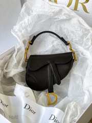 Dior Micro Saddle Mini Grained Leather in Black - 5