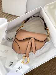 Dior Micro Saddle Mini Grained Leather in Beige - 2