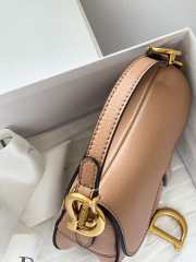 Dior Micro Saddle Mini Grained Leather in Beige - 4