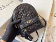 Dior Mini Dioramour Bright Black Lambskin Backpack - 2