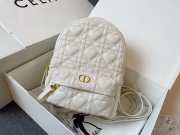 Dior Mini Dioramour White Lambskin Backpack - 1