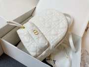 Dior Mini Dioramour White Lambskin Backpack - 3