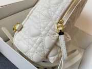 Dior Mini Dioramour White Lambskin Backpack - 5