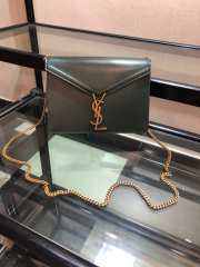 YSL Cassandra Monogram Bag in Box leather green - 5