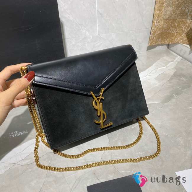 YSL Cassandra Monogram Bag in Box leather and Suede black - 1