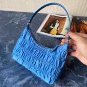 Prada Nylon And Saffiano Leather Mini Bag Blue 1NE204 - 3