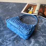 Prada Nylon And Saffiano Leather Mini Bag Blue 1NE204 - 5