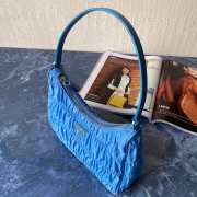 Prada Nylon And Saffiano Leather Mini Bag Blue 1NE204 - 4