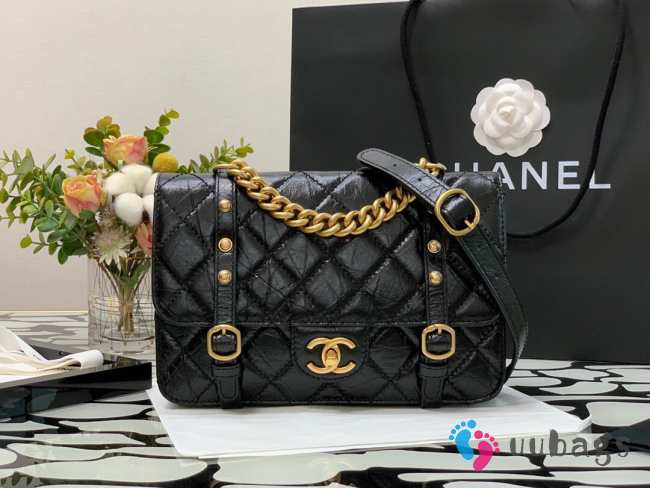 Chanel FlapBag Black Leather AS2696 - 1