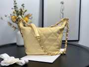 Chanel Crumpled Lambskin Mini Hobo Bag Yellow - 5