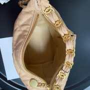 Chanel Crumpled Lambskin Mini Hobo Bag Beige - 6