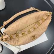 Chanel Crumpled Lambskin Mini Hobo Bag Beige - 3