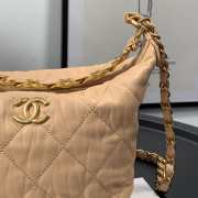 Chanel Crumpled Lambskin Mini Hobo Bag Beige - 2