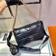 Prada System nappa leather patchwork bag in black - 3