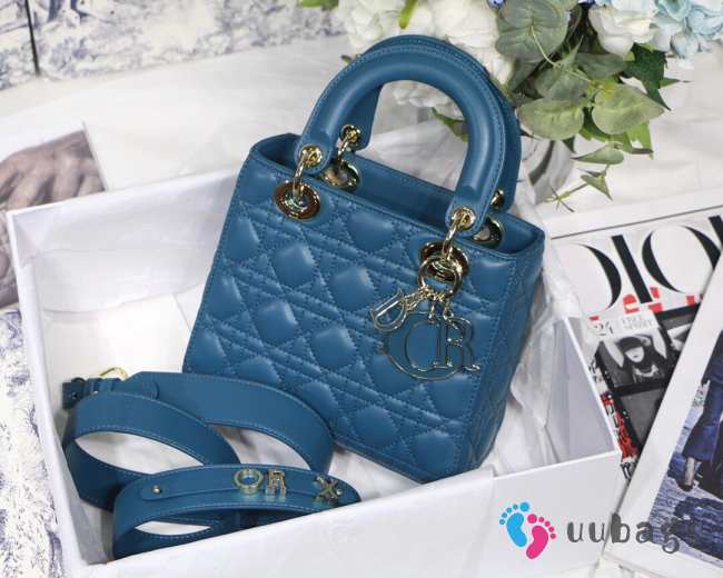 DIOR My ABCDior Lady Blue Lambskin Bag | M0538 - 1