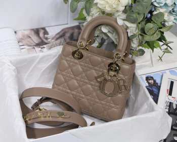 Dior My ABCDior Lady Light Brown Lambskin Bag M0538