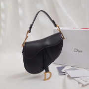 Dior saddle bag original leather black 20cm M0446 - 1