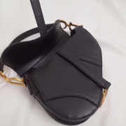 Dior saddle bag original leather black 20cm M0446 - 5