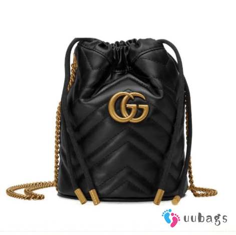 Gucci GG Marmont mini bucket leather bag - 1