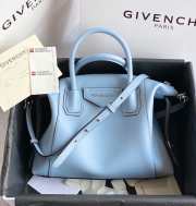 Givency Medium Antigona Soft Bag In Blue Leather 45x8x35cm. - 1