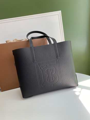 Buberry black tote leather bag 