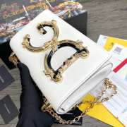 D&G Nappa leather DG Girls shoulder bag in white - 2