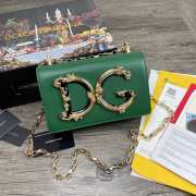 Dolce & Gabbana Nappa leather DG Girls shoulder bag in green - 1