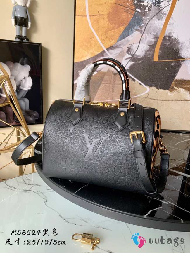 Louis Vuitton Speedy Bandoulière 25 Black Leather m58524 - 1