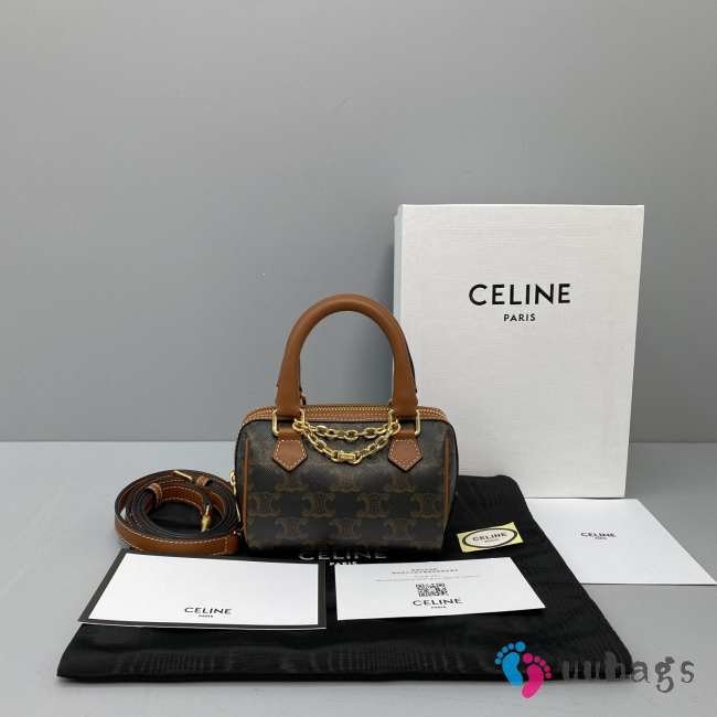 Celine mini boston in brown 60043 - 1