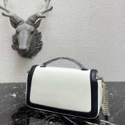 Fendi baguette chain white leather bag 27cm 8BR783 - 4