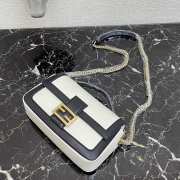 Fendi baguette chain white leather bag 27cm 8BR783 - 6