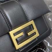 Fendi Baguette chain black leather bag 19cm 8BR783 - 4