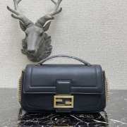 Fendi baguette chain black leather bag 27cm 8BR783 - 1