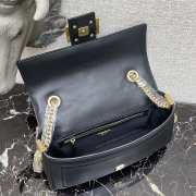 Fendi baguette chain black leather bag 27cm 8BR783 - 4