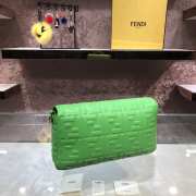 Fendi Baguete green leather bag 32cm  - 3