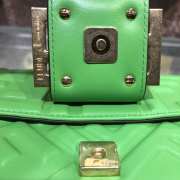 Fendi Baguete green leather bag 32cm  - 5